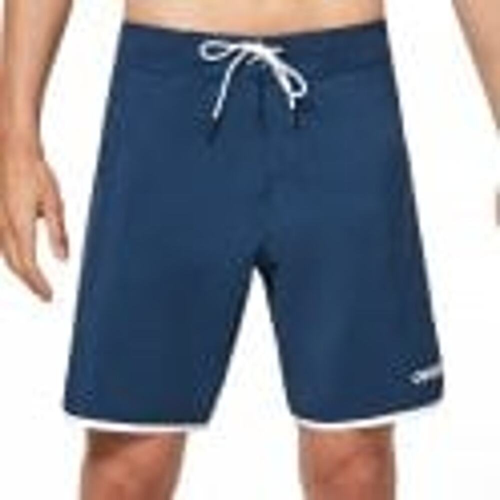 NWT Oakley Poseidon Blue Solid Crest 19" Inseam Board Shorts Mens Sz 32